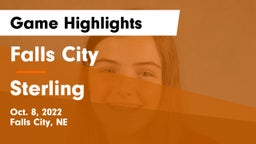 Falls City  vs Sterling  Game Highlights - Oct. 8, 2022