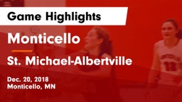 Monticello  vs St. Michael-Albertville  Game Highlights - Dec. 20, 2018