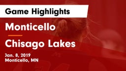 Monticello  vs Chisago Lakes  Game Highlights - Jan. 8, 2019