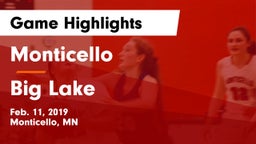 Monticello  vs Big Lake  Game Highlights - Feb. 11, 2019