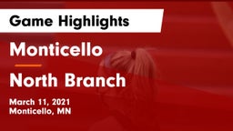 Monticello  vs North Branch  Game Highlights - March 11, 2021