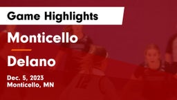 Monticello  vs Delano  Game Highlights - Dec. 5, 2023