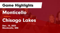 Monticello  vs Chisago Lakes  Game Highlights - Dec. 14, 2023