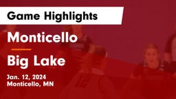 Monticello  vs Big Lake  Game Highlights - Jan. 12, 2024