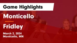 Monticello  vs Fridley  Game Highlights - March 2, 2024