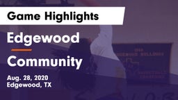 Edgewood  vs Community  Game Highlights - Aug. 28, 2020
