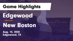 Edgewood  vs New Boston  Game Highlights - Aug. 15, 2020