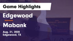 Edgewood  vs Mabank  Game Highlights - Aug. 21, 2020