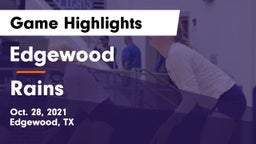 Edgewood  vs Rains  Game Highlights - Oct. 28, 2021