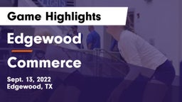 Edgewood  vs Commerce  Game Highlights - Sept. 13, 2022