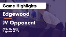 Edgewood  vs JV Opponent Game Highlights - Aug. 18, 2023