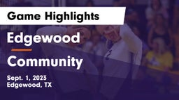 Edgewood  vs Community  Game Highlights - Sept. 1, 2023
