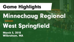 Minnechaug Regional  vs West Springfield  Game Highlights - March 5, 2018