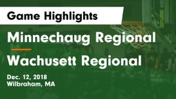 Minnechaug Regional  vs Wachusett Regional Game Highlights - Dec. 12, 2018