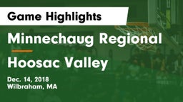 Minnechaug Regional  vs Hoosac Valley Game Highlights - Dec. 14, 2018