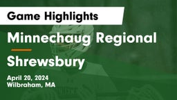 Minnechaug Regional  vs Shrewsbury  Game Highlights - April 20, 2024