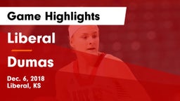 Liberal  vs Dumas  Game Highlights - Dec. 6, 2018