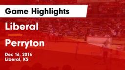 Liberal  vs Perryton  Game Highlights - Dec 16, 2016
