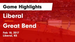 Liberal  vs Great Bend  Game Highlights - Feb 18, 2017