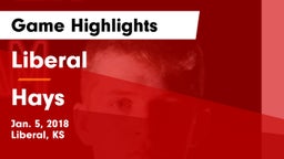 Liberal  vs Hays  Game Highlights - Jan. 5, 2018