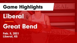 Liberal  vs Great Bend  Game Highlights - Feb. 5, 2021
