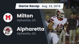Recap: Milton  vs. Alpharetta  2018