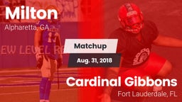 Matchup: Milton  vs. Cardinal Gibbons  2018
