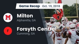Recap: Milton  vs. Forsyth Central  2018