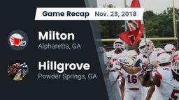 Recap: Milton  vs. Hillgrove  2018