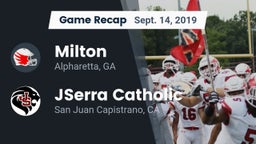 Recap: Milton  vs. JSerra Catholic  2019