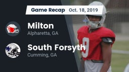 Recap: Milton  vs. South Forsyth  2019