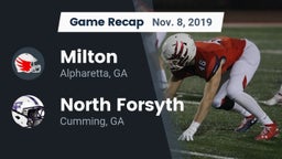 Recap: Milton  vs. North Forsyth  2019