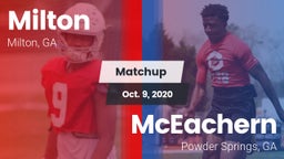 Matchup: Milton  vs. McEachern  2020