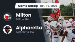 Recap: Milton  vs. Alpharetta  2020