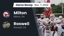 Recap: Milton  vs. Roswell  2020