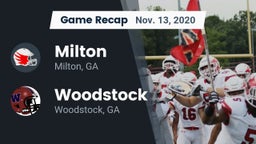 Recap: Milton  vs. Woodstock  2020