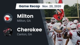 Recap: Milton  vs. Cherokee  2020