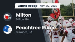 Recap: Milton  vs. Peachtree Ridge  2020