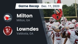 Recap: Milton  vs. Lowndes  2020