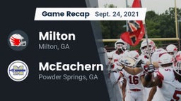 Recap: Milton  vs. McEachern  2021