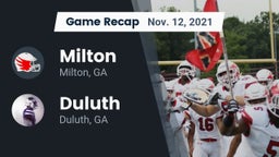 Recap: Milton  vs. Duluth  2021