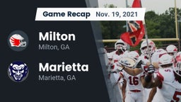 Recap: Milton  vs. Marietta  2021
