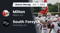 Recap: Milton  vs. South Forsyth  2022