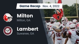 Recap: Milton  vs. Lambert  2022
