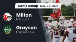 Recap: Milton  vs. Grayson  2022