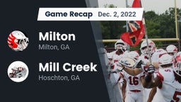 Recap: Milton  vs. Mill Creek  2022