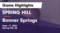SPRING HILL  vs Bonner Springs  Game Highlights - Sept. 17, 2020