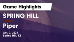 SPRING HILL  vs Piper Game Highlights - Oct. 2, 2021