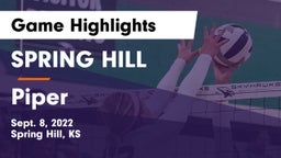 SPRING HILL  vs Piper  Game Highlights - Sept. 8, 2022