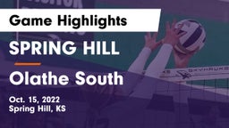 SPRING HILL  vs Olathe South  Game Highlights - Oct. 15, 2022